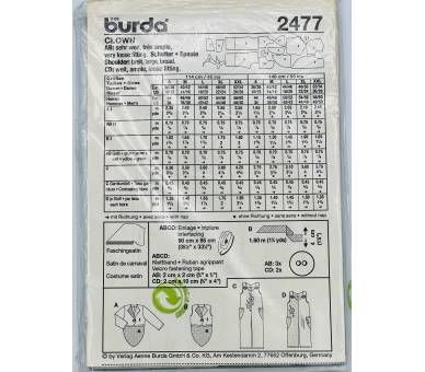 Patrón Disfraz Payasos Burda 2477 [product.brand] 2 - Tejidos Yasmina 