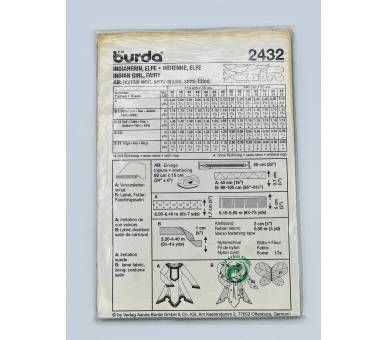 Patrón Disfraz Nativa Americana, Hada Burda 2432 [product.brand] 2 - Tejidos Yasmina 