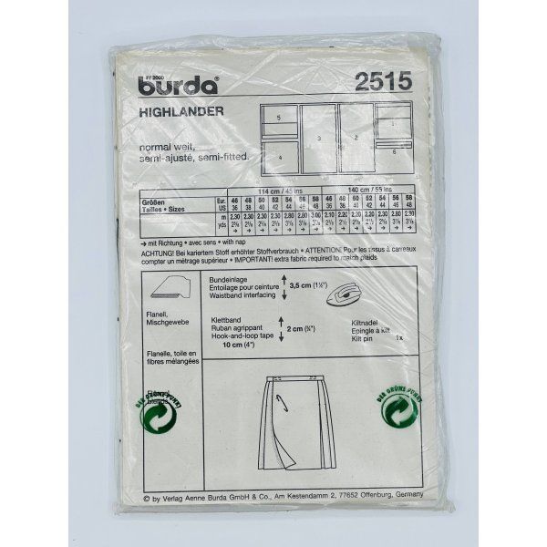 Patrón Disfraz Highlander Burda 2515 [product.brand] 2 - Tejidos Yasmina 