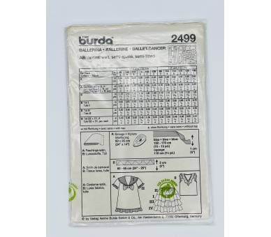 Patrón Disfraz Bailarina Burda 2499 [product.brand] 2 - Tejidos Yasmina 