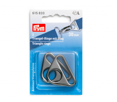 Anillos Triangulares Con Puente 30 mm - Gunmetal Prym [product.brand] 1 - Tejidos Yasmina 