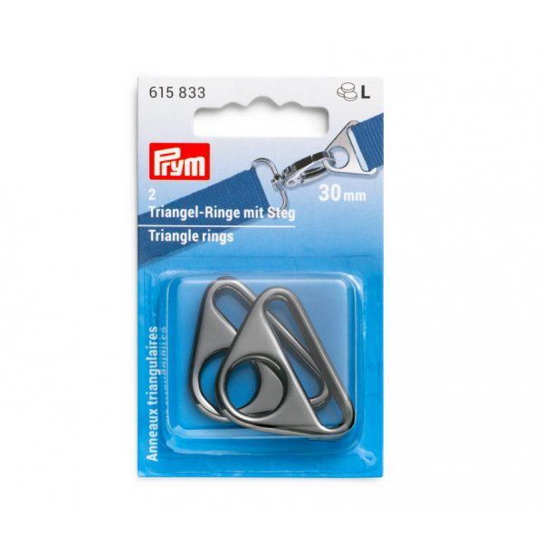 Anillos Triangulares Con Puente 30 mm - Gunmetal Prym [product.brand] 1 - Tejidos Yasmina 