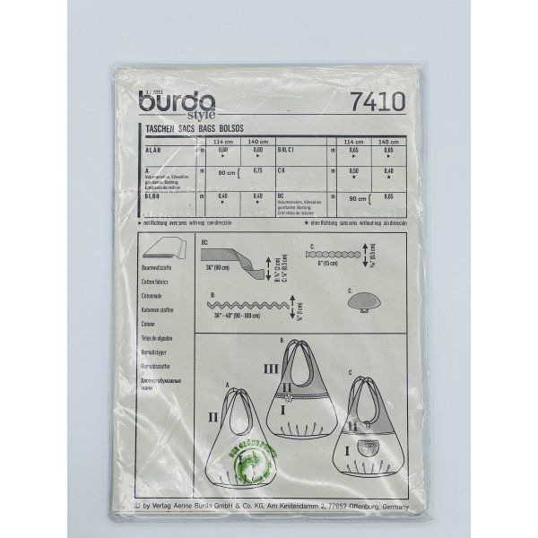 Burda 7410 [product.brand] 2 - Tejidos Yasmina 