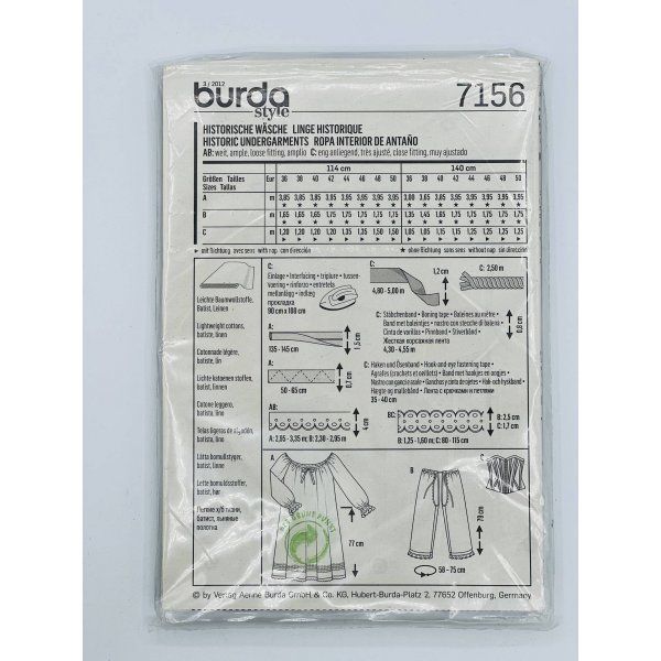 Burda 7156 [product.brand] 2 - Tejidos Yasmina 