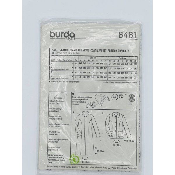 Burda 6461 [product.brand] 2 - Tejidos Yasmina 