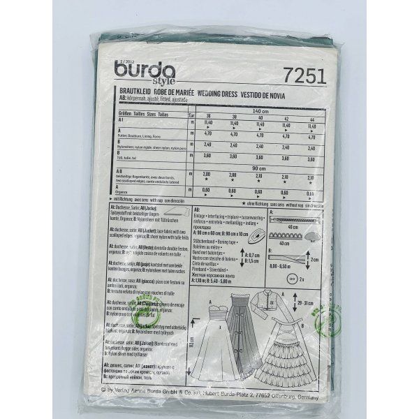Burda 7251 [product.brand] 2 - Tejidos Yasmina 