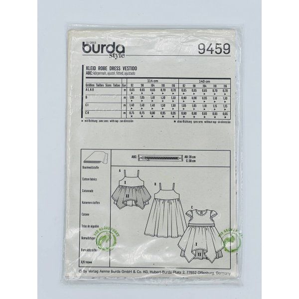 Burda 9459 [product.brand] 2 - Tejidos Yasmina 