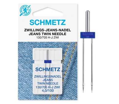 Aguja Gemela SCHMETZ Jeans Twin 4.0/100 [product.brand] 1 - Tejidos Yasmina 