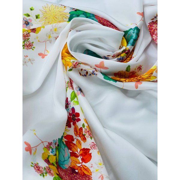 Satín Blanco Flores Tropicales [product.brand] 2 - Tejidos Yasmina 