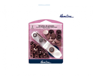 Broche Presión H407 - Blister 12 juegos Hemline 2 - Tejidos Yasmina 
