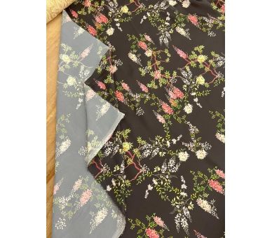 Satín Flor Japonesa Negro [product.brand] 3 - Tejidos Yasmina 