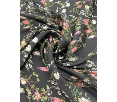 Satín Flor Japonesa Negro [product.brand] 2 - Tejidos Yasmina 