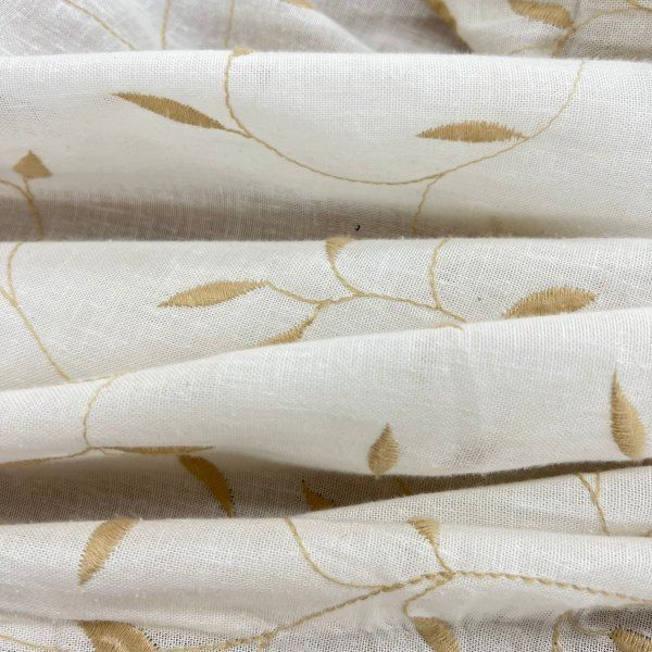 Lino Bordado Hojas [product.brand] 5 - Tejidos Yasmina 