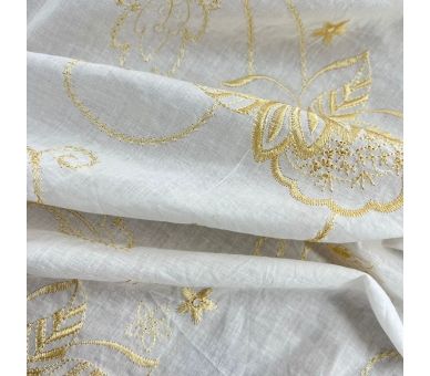 Batista Bordada Golden [product.brand] 2 - Tejidos Yasmina 