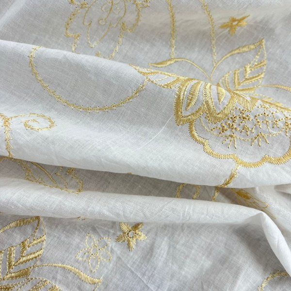 Batista Bordada Golden [product.brand] 2 - Tejidos Yasmina 