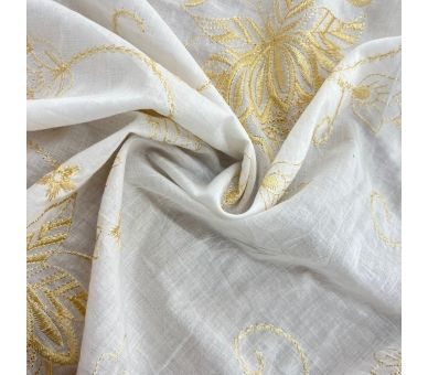 Batista Bordada Golden [product.brand] 1 - Tejidos Yasmina 