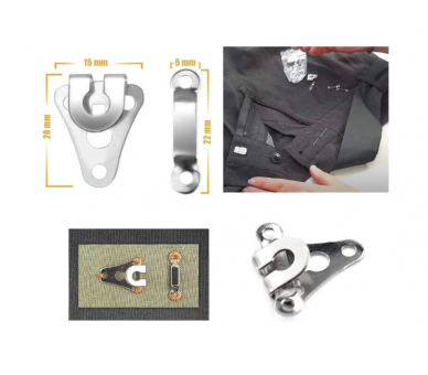 Juego De Corchetes Cierre De Gancho [product.brand] 1 - Tejidos Yasmina 