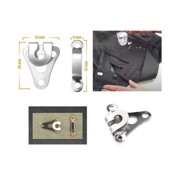 Juego De Corchetes Cierre De Gancho [product.brand] 1 - Tejidos Yasmina 