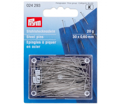 Alfileres Color Plata 0,60 x 30 mm. 20g Prym 1 - Tejidos Yasmina 