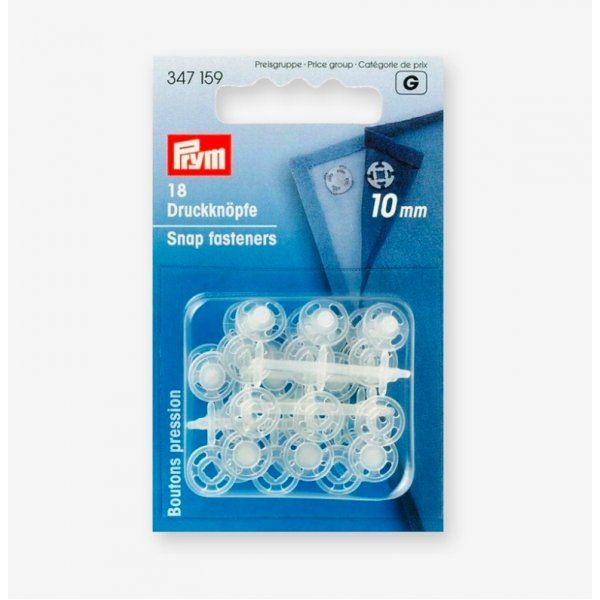 Broches De Presión Transparentes 13mm - PRYM Prym 2 - Tejidos Yasmina 