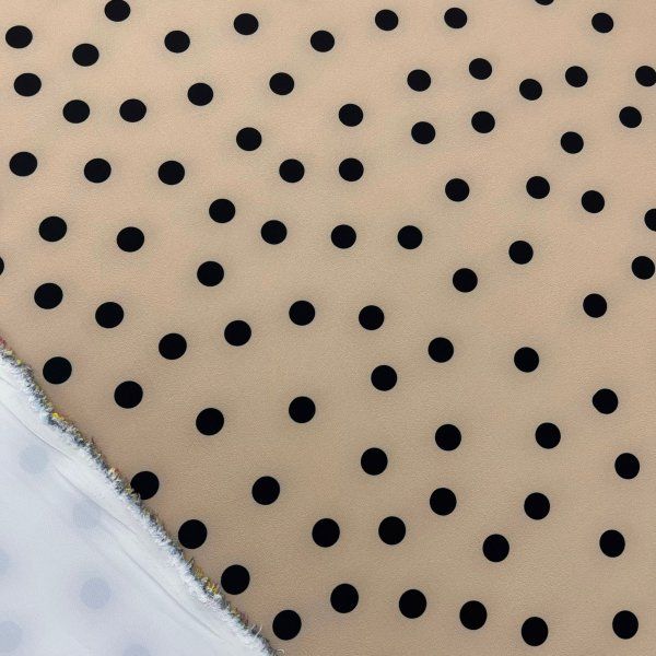 Crepe Elástico Topitos Negros [product.brand] 2 - Tejidos Yasmina 