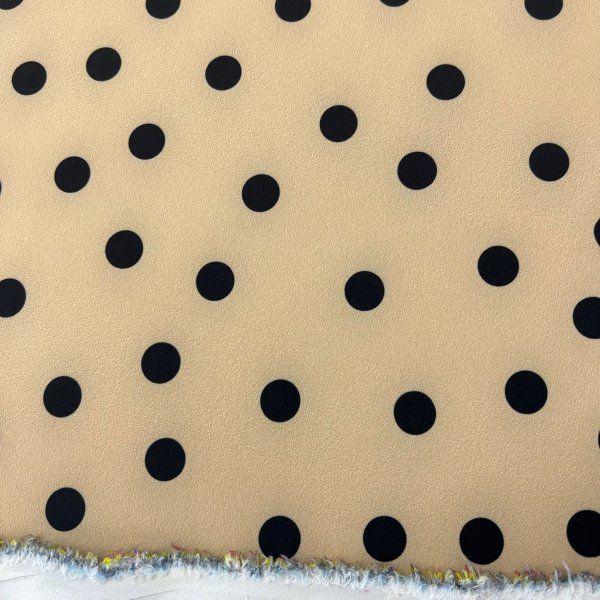 Crepe Elástico Topitos Negros [product.brand] 4 - Tejidos Yasmina 