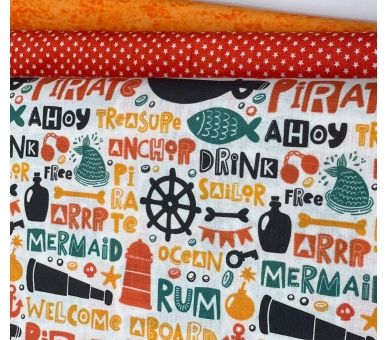 Algodón Orange Pirate [product.brand] 2 - Tejidos Yasmina 