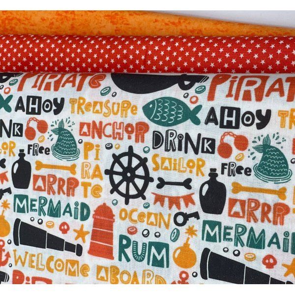 Algodón Orange Pirate [product.brand] 2 - Tejidos Yasmina 