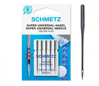 Aguja Con Revestimiento Antiadherente - Grosor 90/14 |SCHMETZ Schmetz 3 - Tejidos Yasmina 