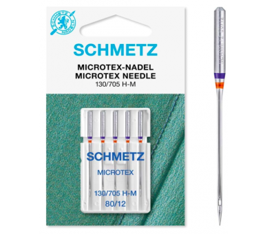 Agujas SCHMETZ Microtex 130/705 H-M 80/12 Schmetz 1 - Tejidos Yasmina 