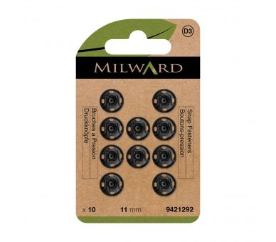 Broches a Presión Negro Milward 1 - Tejidos Yasmina 