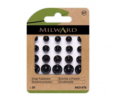 Broches A Presión Negro Variado 6-10mm Milward 1 - Tejidos Yasmina 
