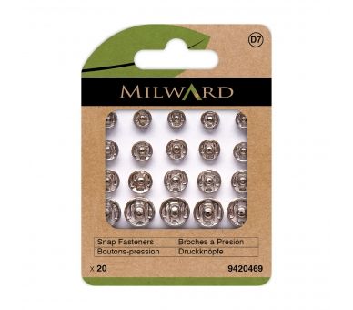 Broches A Presión Plata Variado 6-10 mm Milward 1 - Tejidos Yasmina 