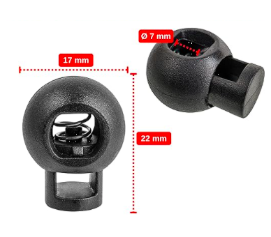 Cierre Para Cordón Redondo Negro [product.brand] 3 - Tejidos Yasmina 