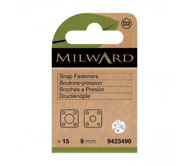 Broches A Presión Cuadrado 9 mm - Milward Milward 1 - Tejidos Yasmina 