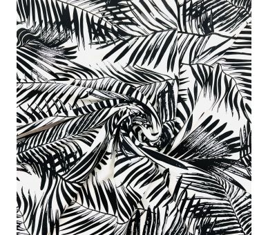 Viscosa Tropical Black and White [product.brand] 1 - Tejidos Yasmina 