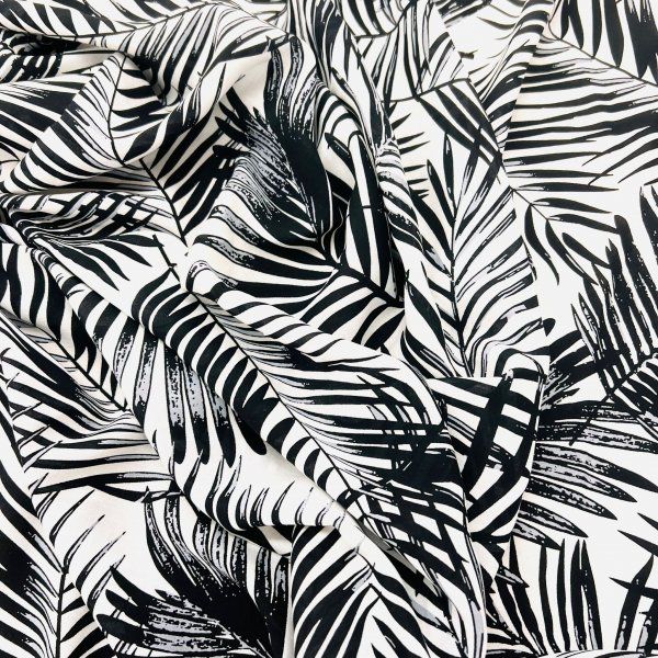 Viscosa Tropical Black and White [product.brand] 3 - Tejidos Yasmina 