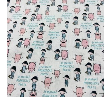 Algodón Monstruos De Colores Jordi [product.brand] 2 - Tejidos Yasmina 