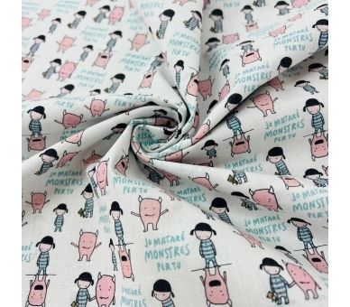 Algodón Monstruos De Colores Jordi [product.brand] 1 - Tejidos Yasmina 