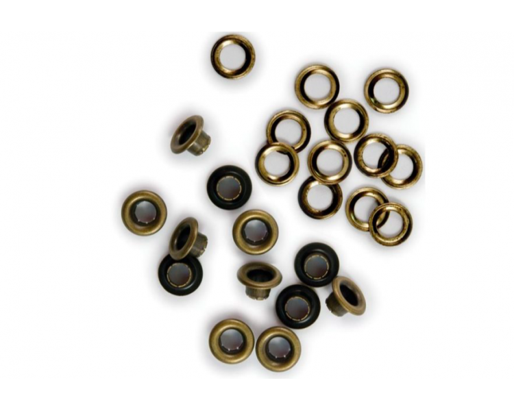 Pack De 15Ojetes Plateados y Oro Viejo 10,5mm - Milward Milward 2 - Tejidos Yasmina 