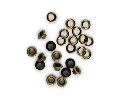 Pack De 10 Ojetes Plateados y Oro Viejo 14mm - Milward Milward 2 - Tejidos Yasmina 
