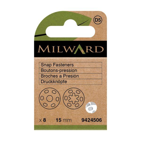 Broches A Presión Redondo 15mm - Milward Milward 1 - Tejidos Yasmina 
