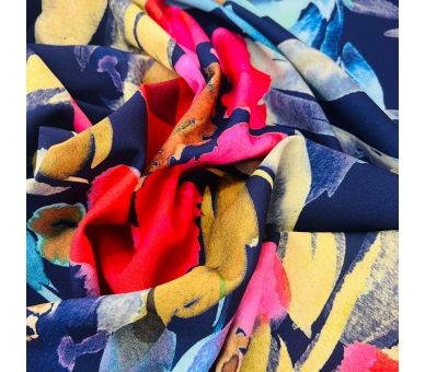 Crepe Elástico Flores del Trópico [product.brand] 4 - Tejidos Yasmina 