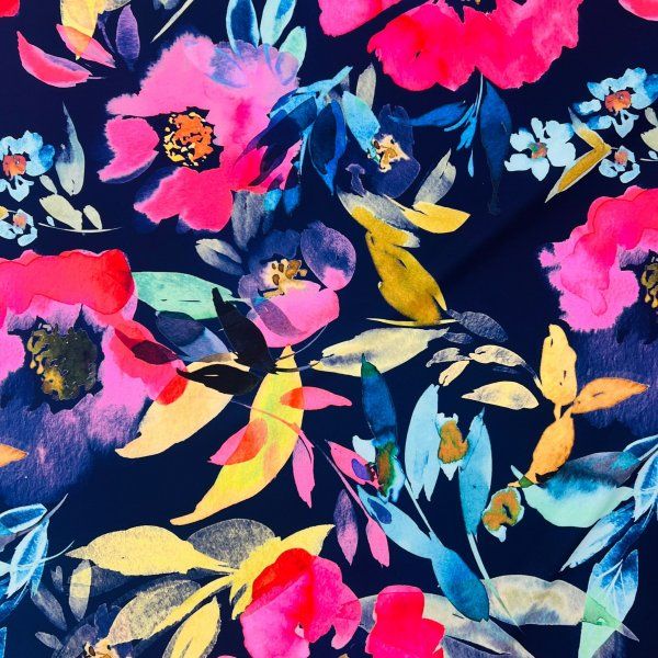 Crepe Elástico Flores del Trópico [product.brand] 5 - Tejidos Yasmina 