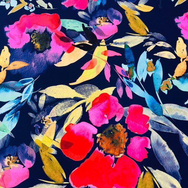 Crepe Elástico Flores del Trópico [product.brand] 7 - Tejidos Yasmina 