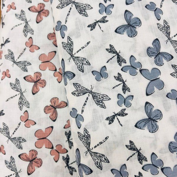 Algodón Mariposas Blush [product.brand] 5 - Tejidos Yasmina 