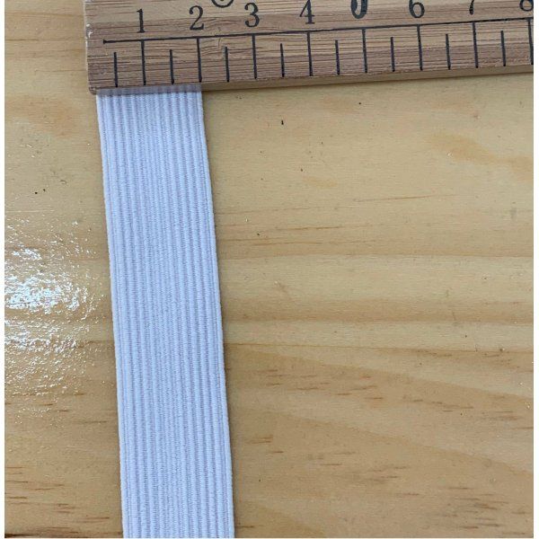 Cinta de Goma Blanco/Negro (2cm) [product.brand] 1 - Tejidos Yasmina 