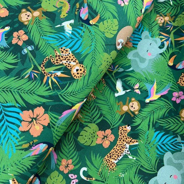 Algodón Animales De La Selva [product.brand] 2 - Tejidos Yasmina 