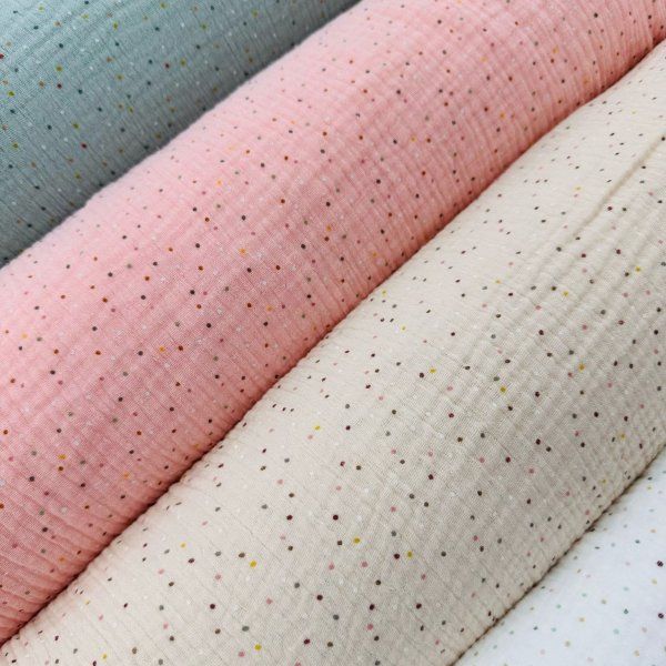 Muselina Mini Topos Azul [product.brand] 4 - Tejidos Yasmina 