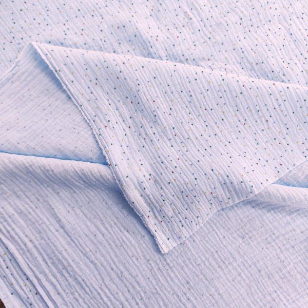 Muselina Mini Topos Azul [product.brand] 2 - Tejidos Yasmina 